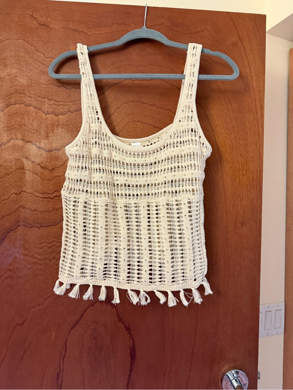 Old Navy Crochet Fringe Camisole in Cream